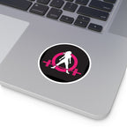 Round Stickers, Indoor\Outdoor - Classic Black Logo