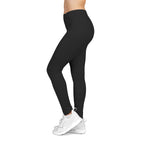 Black Women's Casual Leggings - Color Logo - Right Hip