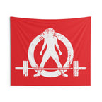 Indoor Wall Tapestries - Red with White Distressed Logo