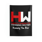 Indoor Wall Tapestries - Black Heavy Weights Training Center