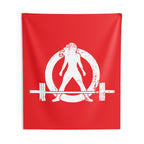 Indoor Wall Tapestries - Red with White Distressed Logo