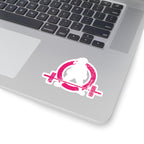 Kiss-Cut Stickers - Distressed White Logo