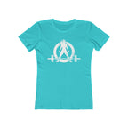 Women's The Boyfriend Tee - Distressed White Logo
