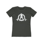 Women's The Boyfriend Tee - Distressed White Logo