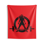 Indoor Wall Tapestries - Red with Black Distressed Logo