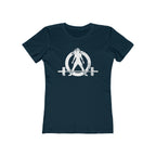 Women's The Boyfriend Tee - Distressed White Logo