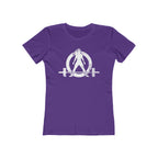 Women's The Boyfriend Tee - Distressed White Logo