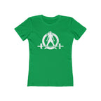 Women's The Boyfriend Tee - Distressed White Logo