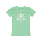 Women's The Boyfriend Tee - Distressed White Logo