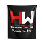 Indoor Wall Tapestries - Black Heavy Weights Training Center