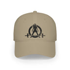 Low Profile Baseball Cap - Distressed Black Logo