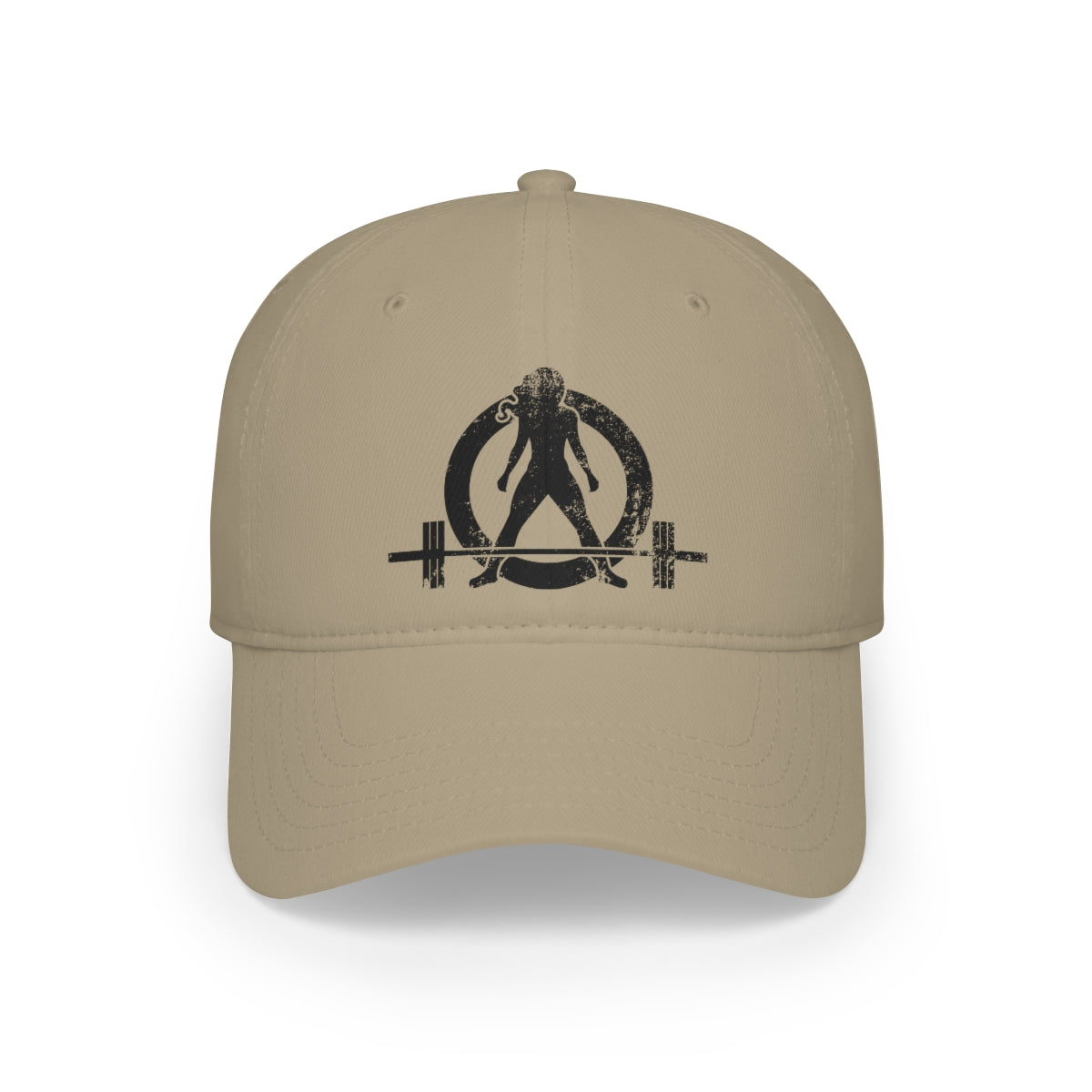 Low Profile Baseball Cap - Distressed Black Logo