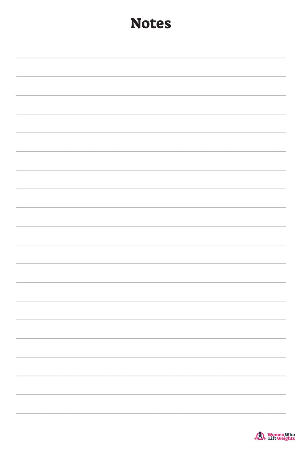 WWLW Training Journal - Training, Supplements & Nutrition (Digital Version)